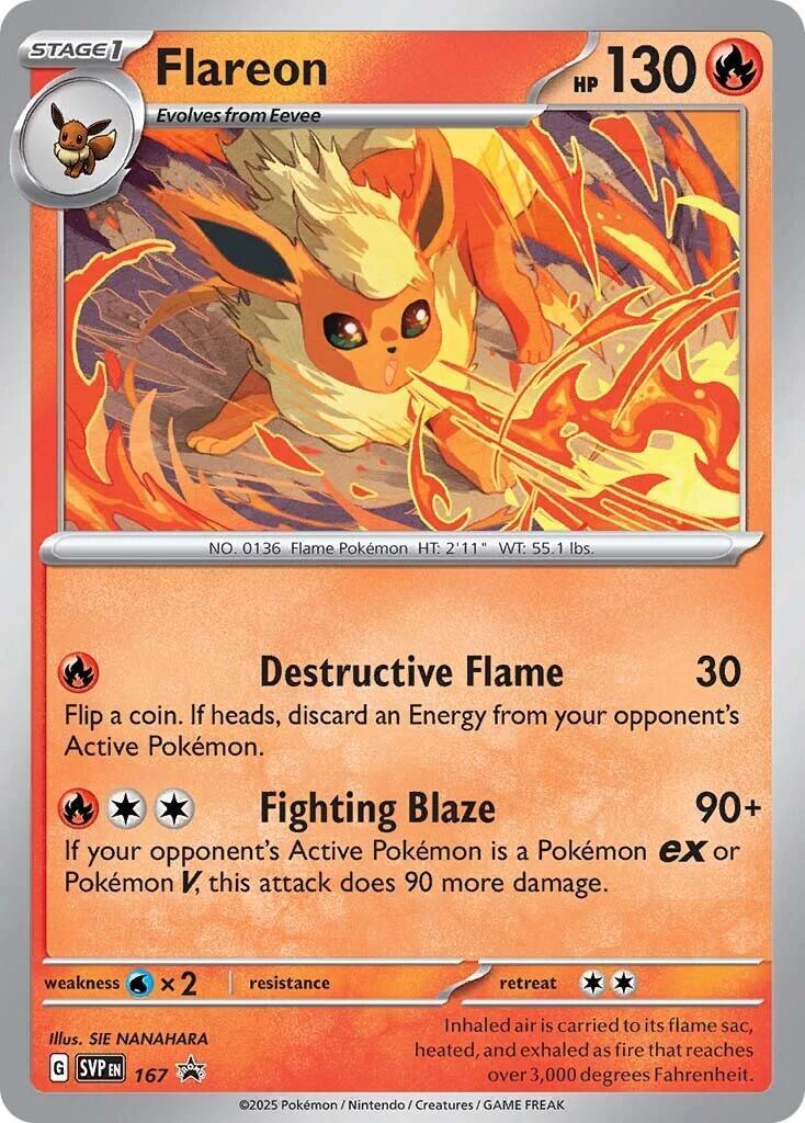 167, Fire, Holofoil, Promo, Scarlet & Violet: Black Star Promos, Water [x2] Flareon (SVP167) [Scarlet & Violet: Black Star Promos] - Trading Card World