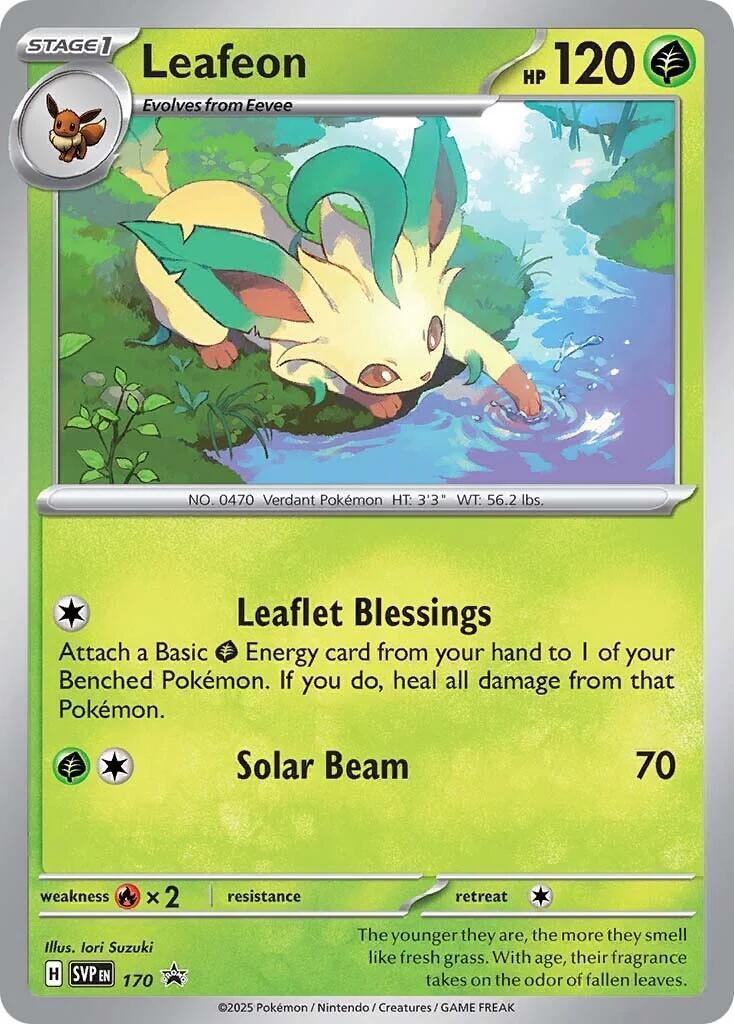 170, Fire [x2], Grass, Holofoil, Promo, Scarlet & Violet: Black Star Promos Leafeon (SVP170) [Scarlet & Violet: Black Star Promos] - Trading Card World