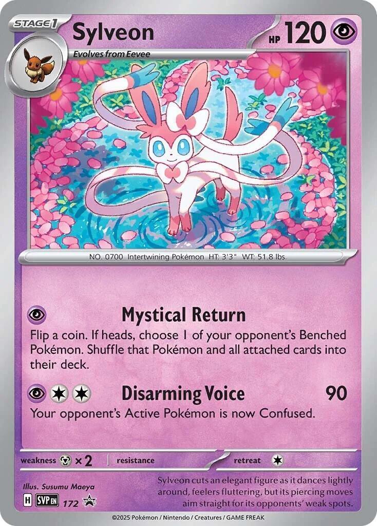 172, Holofoil, Metal [x2], Promo, Psychic, Scarlet & Violet: Black Star Promos Sylveon (SVP172) [Scarlet & Violet: Black Star Promos] - Trading Card World