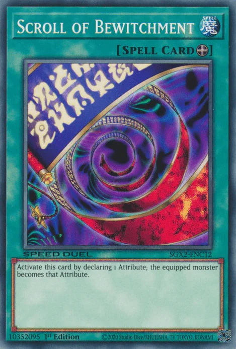 1st Edition, Common, Equip Spell, Speed Duel GX: Midterm Paradox, Spell Scroll of Bewitchment [SGX2-ENC12] Common - Trading Card World