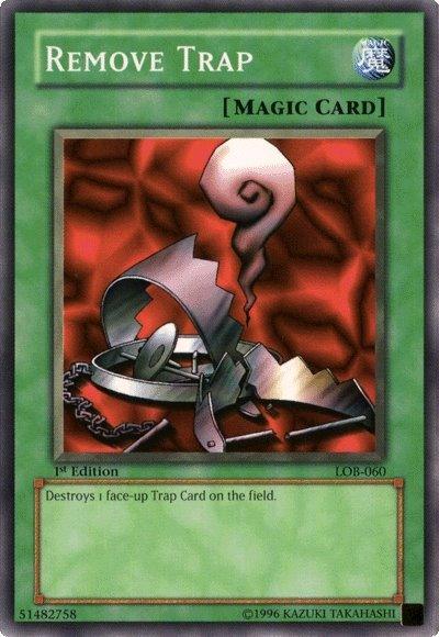 1st Edition, Common, Normal Spell, Spell, The Legend of Blue Eyes White Dragon, Unlimited Remove Trap [LOB-060] Common - Trading Card World