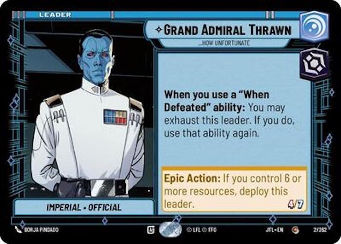  Grand Admiral Thrawn - ...How Unfortunate (2/262) [Jump to Lightspeed] - Trading Card World