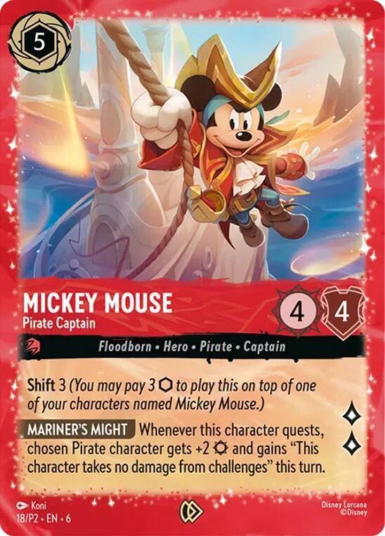  Mickey Mouse - Pirate Captain (18) [Promo Cards] - Trading Card World