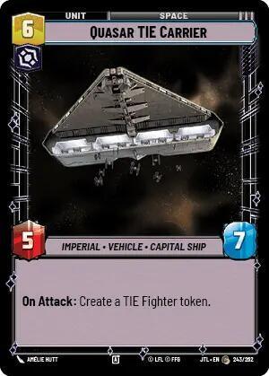  Quasar TIE Carrier (243/257) [Jump to Lightspeed] - Trading Card World
