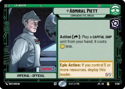  Admiral Piett - Commanding the Armada (005/257) [Jump to Lightspeed] - Trading Card World