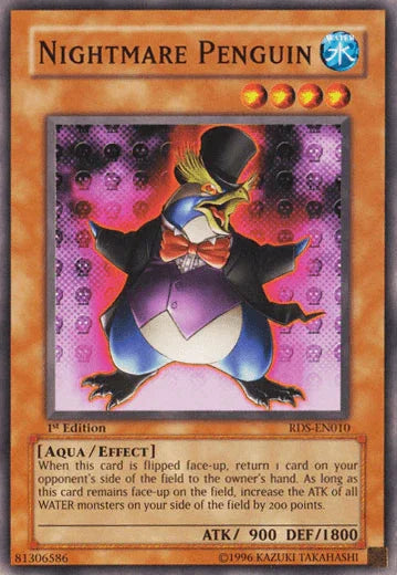 1st Edition, Aqua, Common, Effect Monster, Rise of Destiny, Unlimited, Water Nightmare Penguin [RDS-EN010] Common - Trading Card World