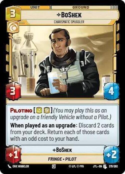  BoShek - Charismatic Smuggler (215/257) [Jump to Lightspeed] - Trading Card World