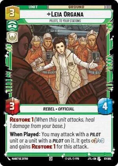  Leia Organa - Pilots, To Your Stations (097/257) [Jump to Lightspeed] - Trading Card World