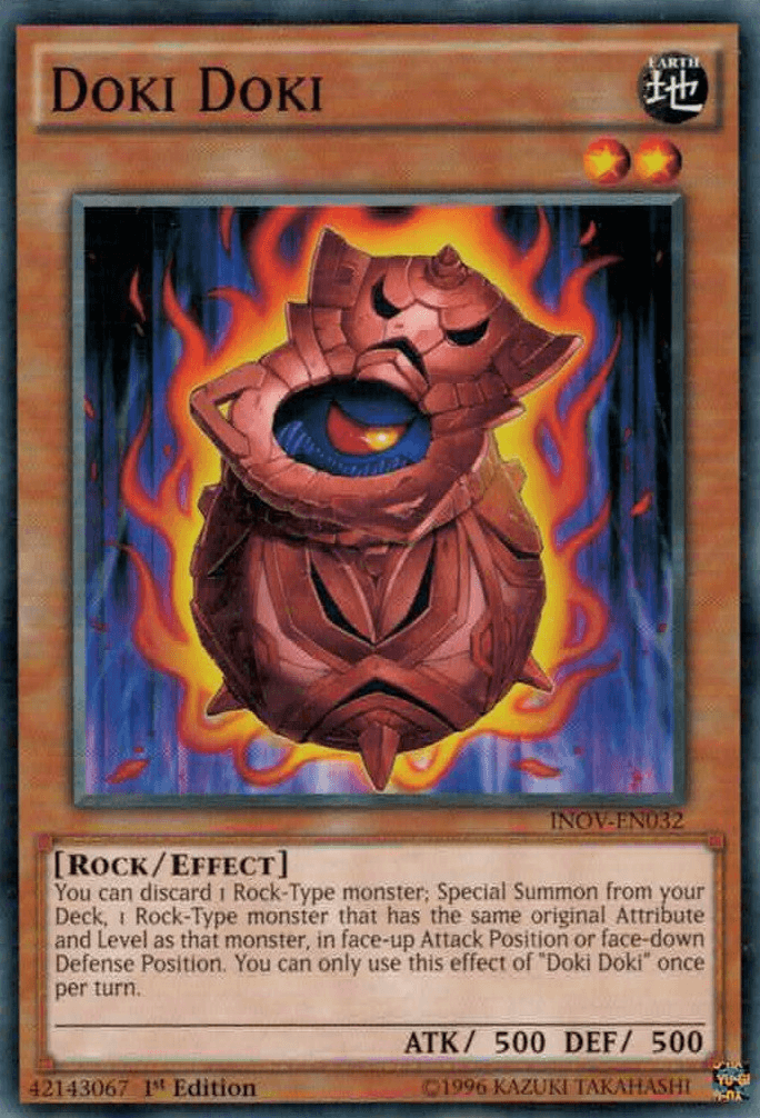 1st Edition, Common, Earth, Effect Monster, Invasion: Vengeance, Rock, Unlimited Doki Doki [INOV-EN032] Common - Trading Card World