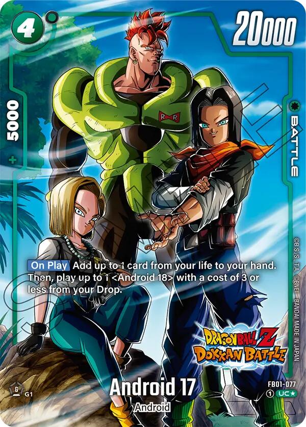 Android 17 (FB01-077) (Dragon Ball Z Dokkan Battle Alternate Art) [Awakened Pulse]