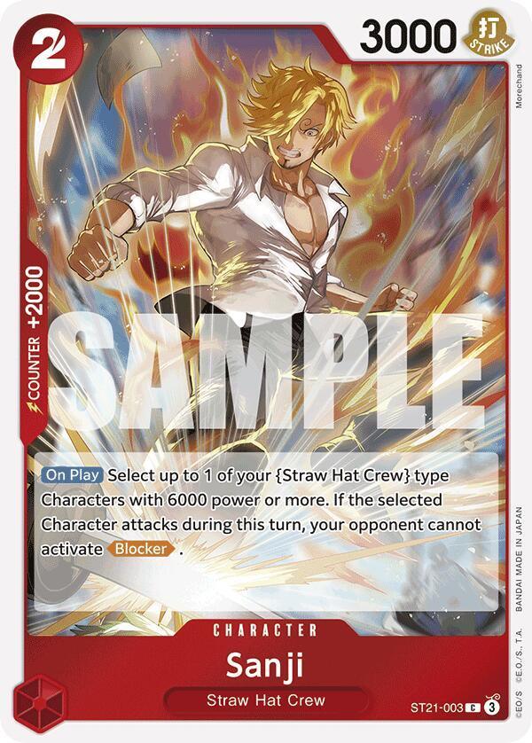 Character, Common, Starter Deck EX: Gear 5, Starter Decks, Straw Hat Crew Sanji [Starter Deck EX: Gear 5] - Trading Card World