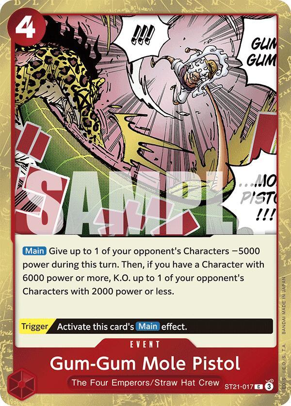 Common, Event, Starter Deck EX: Gear 5, Starter Decks, Straw Hat Crew, The Four Emperors Gum-Gum Mole Pistol [Starter Deck EX: Gear 5] - Trading Card World
