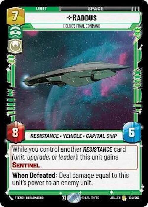  Raddus - Holdo's Final Command (104/257) [Jump to Lightspeed] - Trading Card World