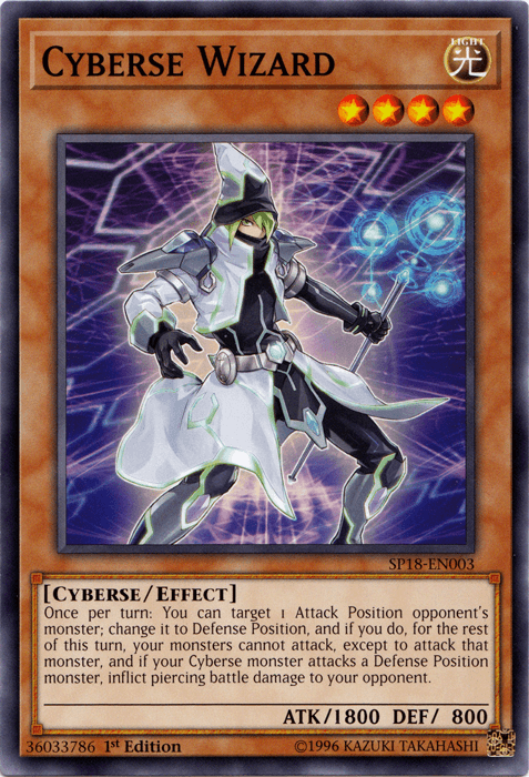 1st Edition, Common, Cyberse, Effect Monster, Light, Star Pack VRAINS Cyberse Wizard [SP18-EN003] Common - Trading Card World