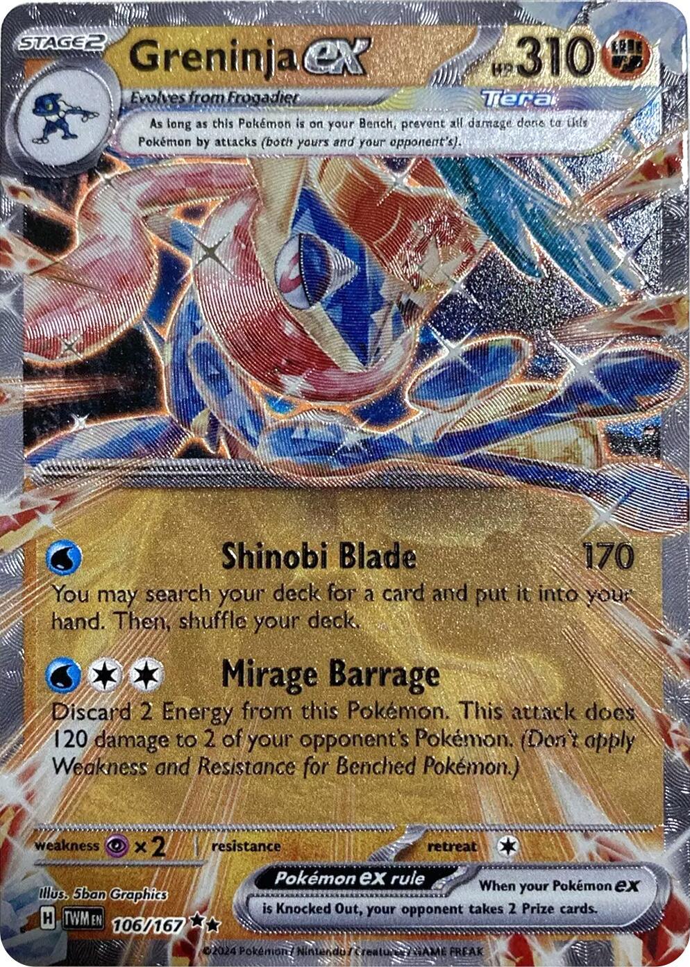 106, Double Rare, Fighting, Miscellaneous Cards, Normal, Psychic [x2] Greninja ex (106/167) (GameStop Metal Card) [Miscellaneous Cards] - Trading Card World