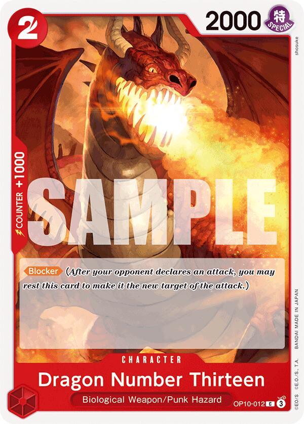 Biological Weapon, Character, Common, Punk Hazard, Royal Blood Dragon Number Thirteen [Royal Blood] - Trading Card World
