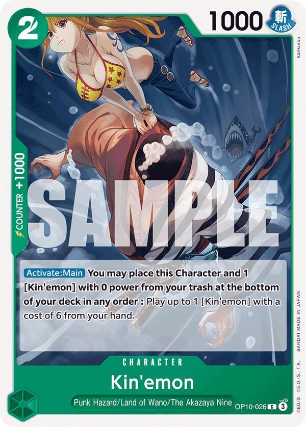 Character, Common, Land of Wano, Punk Hazard, Royal Blood, The Akazaya Nine Kin'emon (026) [Royal Blood] - Trading Card World