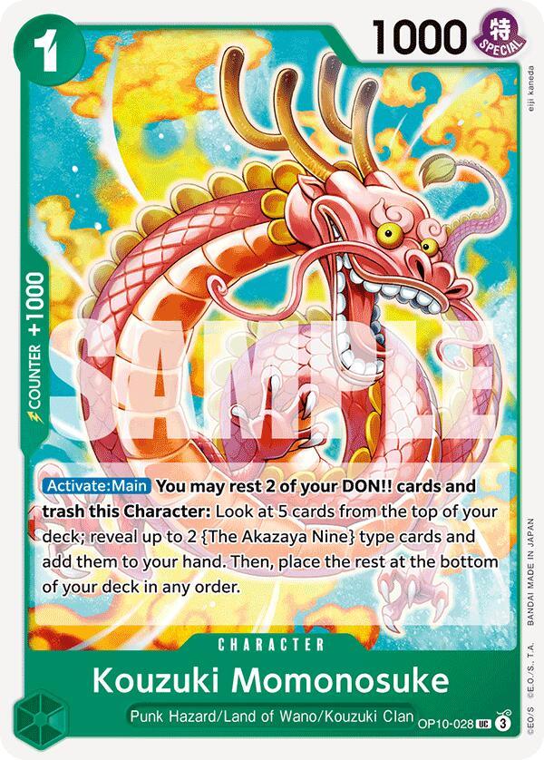 Character, Kouzuki Clan, Land of Wano, Punk Hazard, Royal Blood, Uncommon Kouzuki Momonosuke (028) [Royal Blood] - Trading Card World