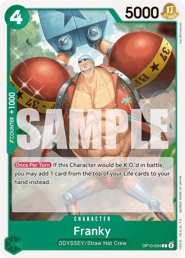 Character, Common, ODYSSEY, Royal Blood, Straw Hat Crew Franky (034) [Royal Blood] - Trading Card World