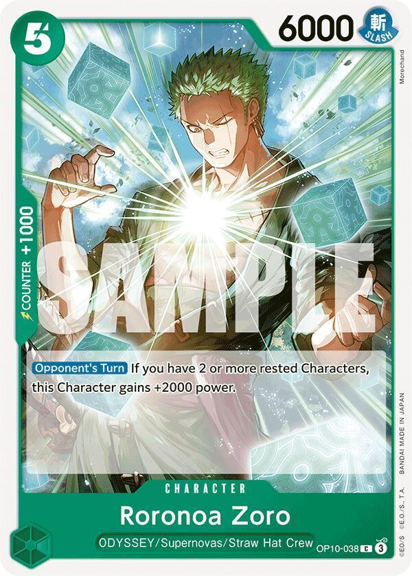 Character, Common, ODYSSEY, Royal Blood, Straw Hat Crew, Supernovas Roronoa Zoro (038) [Royal Blood] - Trading Card World