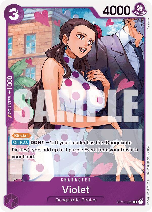 Character, Donquixote Pirates, Rare, Royal Blood Violet [Royal Blood] - Trading Card World