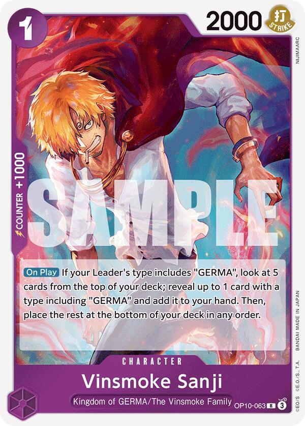 Character, Kingdom of GERMA, Rare, Royal Blood, The Vinsmoke Family Vinsmoke Sanji [Royal Blood] - Trading Card World