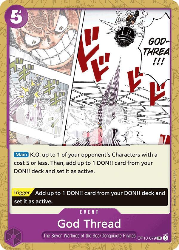 Donquixote Pirates, Event, Royal Blood, The Seven Warlords of the Sea, Uncommon God Thread [Royal Blood] - Trading Card World