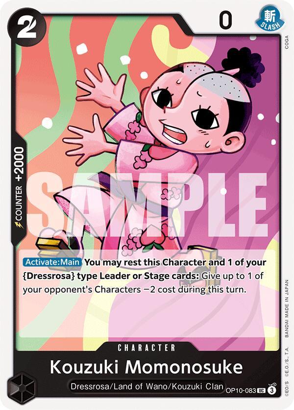 Character, Dressrosa, Kouzuki Clan, Land of Wano, Royal Blood, Uncommon Kouzuki Momonosuke (083) [Royal Blood] - Trading Card World