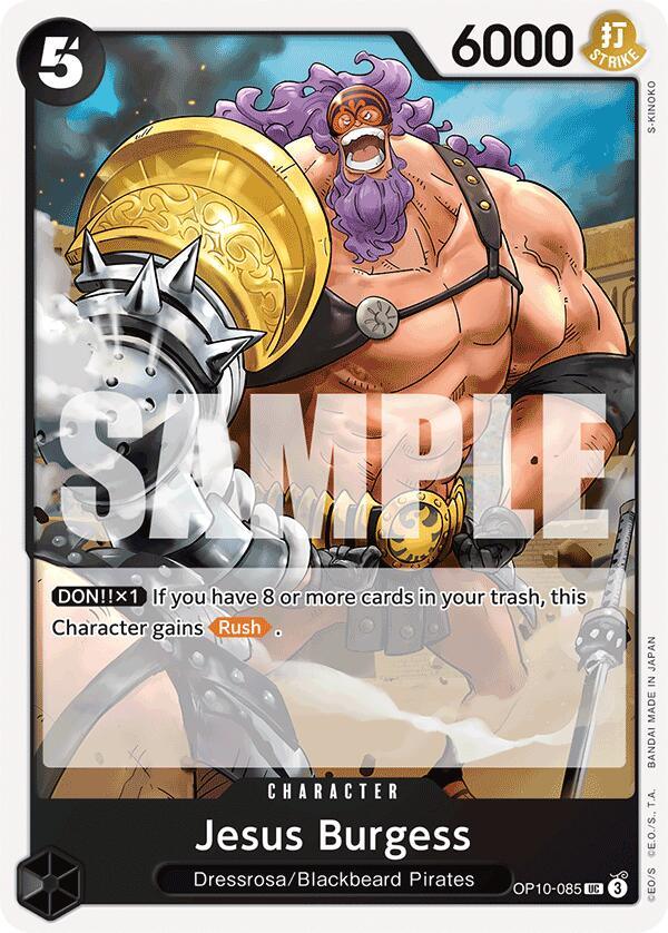 Blackbeard Pirates, Character, Dressrosa, Royal Blood, Uncommon Jesus Burgess [Royal Blood] - Trading Card World
