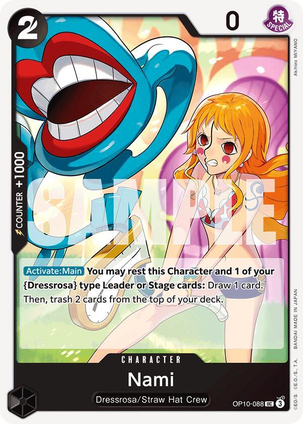 Character, Dressrosa, Royal Blood, Straw Hat Crew, Uncommon Nami (088) [Royal Blood] - Trading Card World