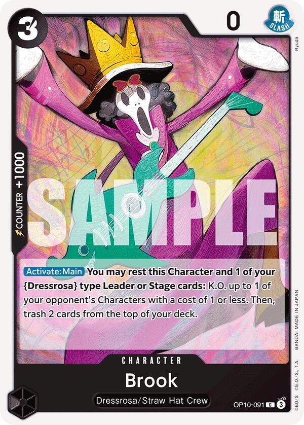 Character, Common, Dressrosa, Royal Blood, Straw Hat Crew Brook (091) [Royal Blood] - Trading Card World