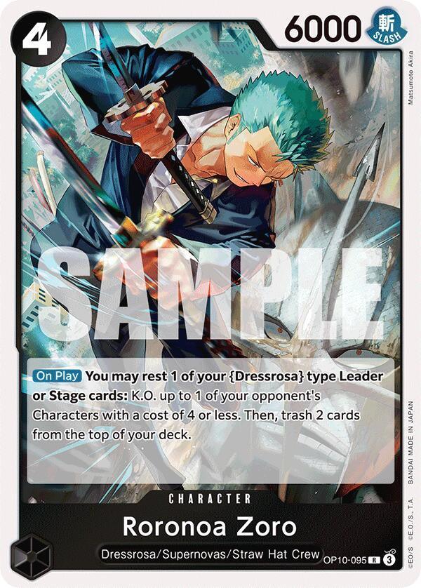 Character, Dressrosa, Rare, Royal Blood, Straw Hat Crew, Supernovas Roronoa Zoro (095) [Royal Blood] - Trading Card World
