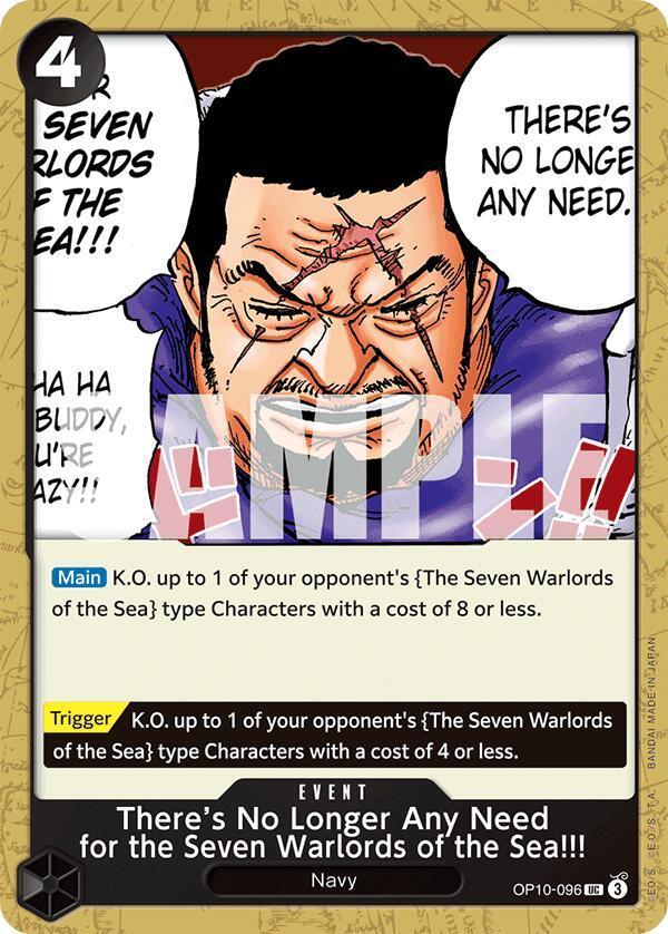 Event, Navy, Royal Blood, Uncommon There's No Longer Any Need for the Seven Warlords of the Sea!!! [Royal Blood] - Trading Card World