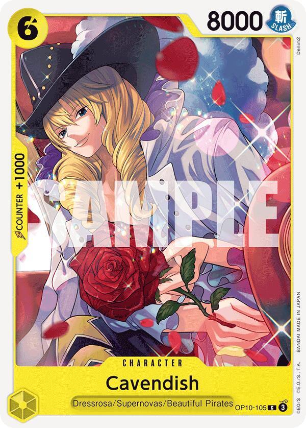 Beautiful Pirates, Character, Common, Dressrosa, Royal Blood, Supernovas Cavendish [Royal Blood] - Trading Card World