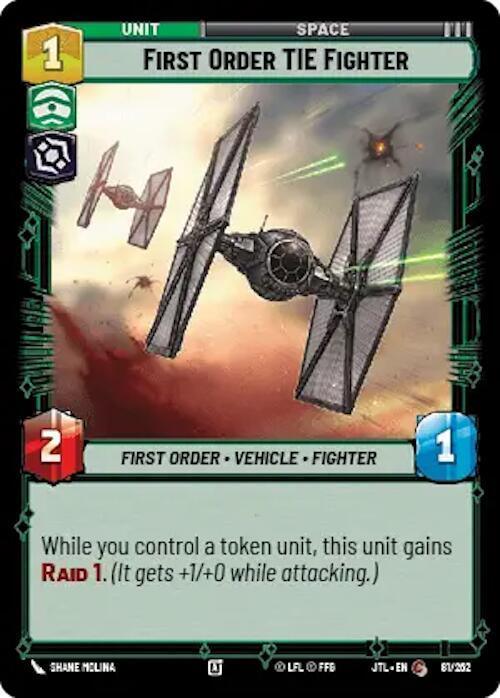  First Order TIE Fighter (081/257) [Jump to Lightspeed] - Trading Card World