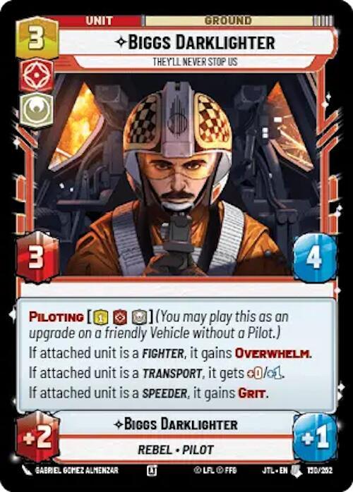  Biggs Darklighter - They'll Never Stop Us (150/257) [Jump to Lightspeed] - Trading Card World