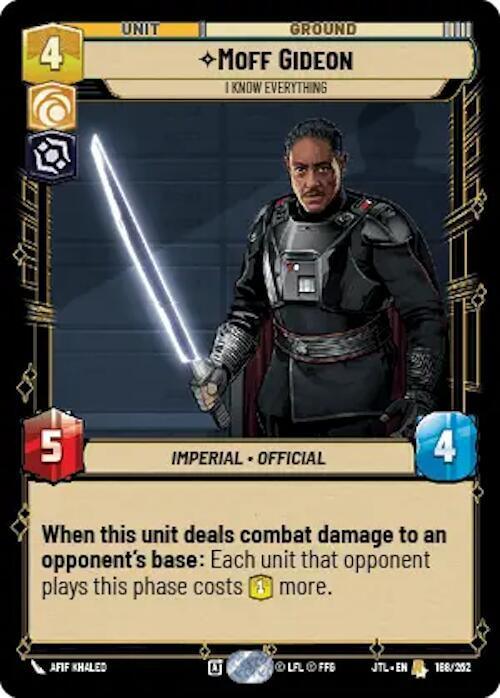 Moff Gideon - I Know Everything (188/257) [Jump to Lightspeed] - Trading Card World