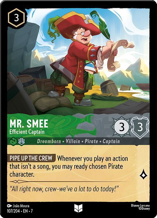  Mr. Smee - Efficient Captain (107/204) [Archazia's Island] - Trading Card World