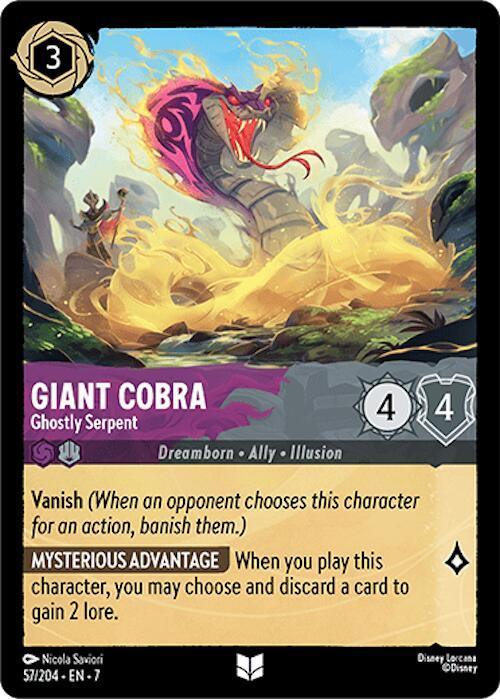  Giant Cobra - Ghostly Serpent (57/204) [Archazia's Island] - Trading Card World