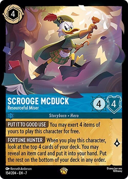  Scrooge McDuck - Resourceful Miser (154/204) [Archazia's Island] - Trading Card World