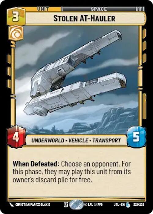  Stolen AT-Hauler (221/257) [Jump to Lightspeed] - Trading Card World