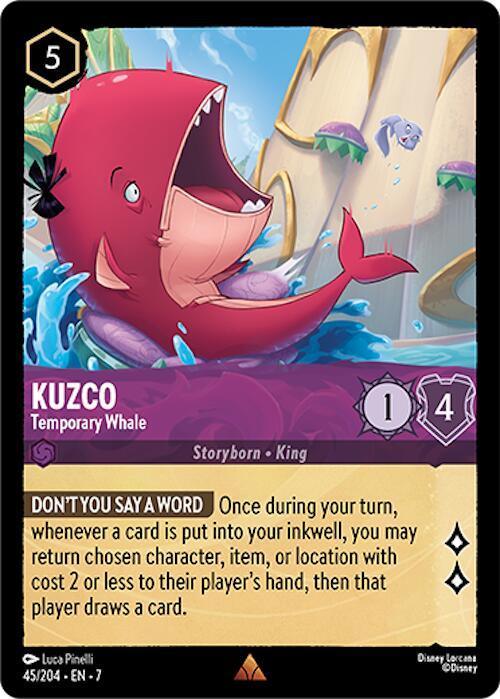  Kuzco - Temporary Whale (45/204) [Archazia's Island] - Trading Card World