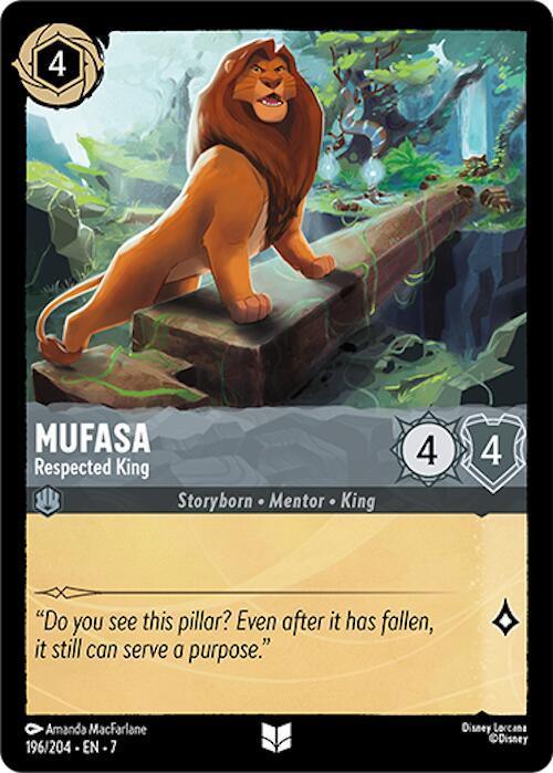  Mufasa - Respected King (196/204) [Archazia's Island] - Trading Card World