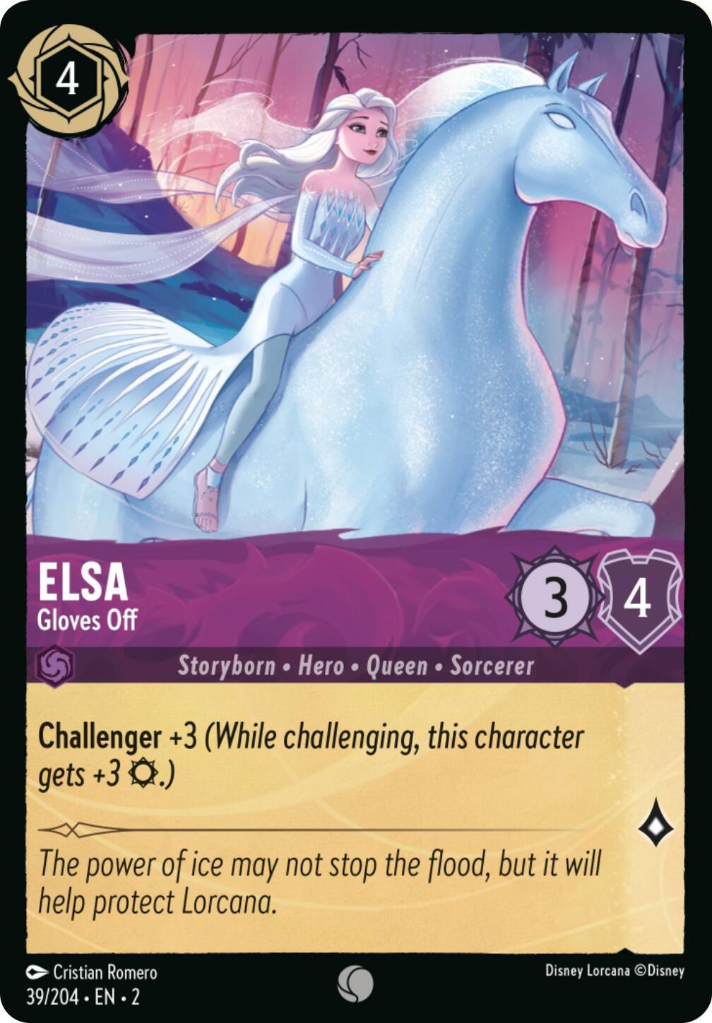 Elsa - Gloves Off (Errata Version) (39/204) [Rise of the Floodborn] - Trading Card World