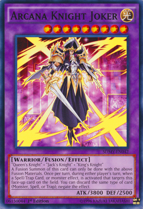 1st Edition, Common, Fusion/Effect Monster, Light, Structure Deck: Yugi Muto, Warrior Arcana Knight Joker [SDMY-EN042] Common - Trading Card World