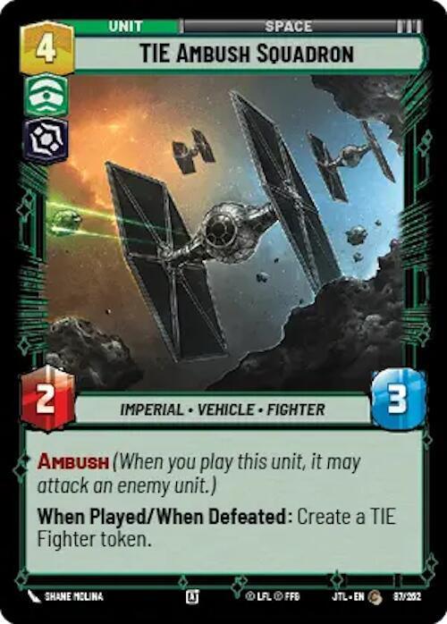  TIE Ambush Squadron (087/257) [Jump to Lightspeed] - Trading Card World