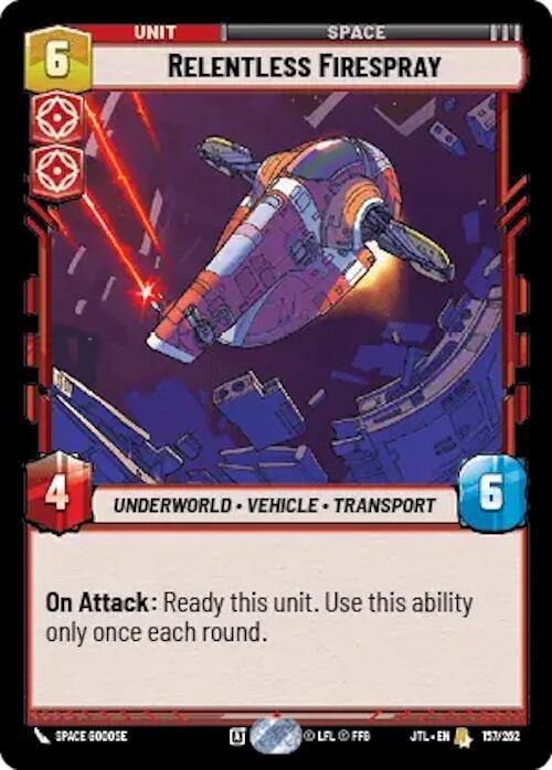  Relentless Firespray (157/257) [Jump to Lightspeed] - Trading Card World