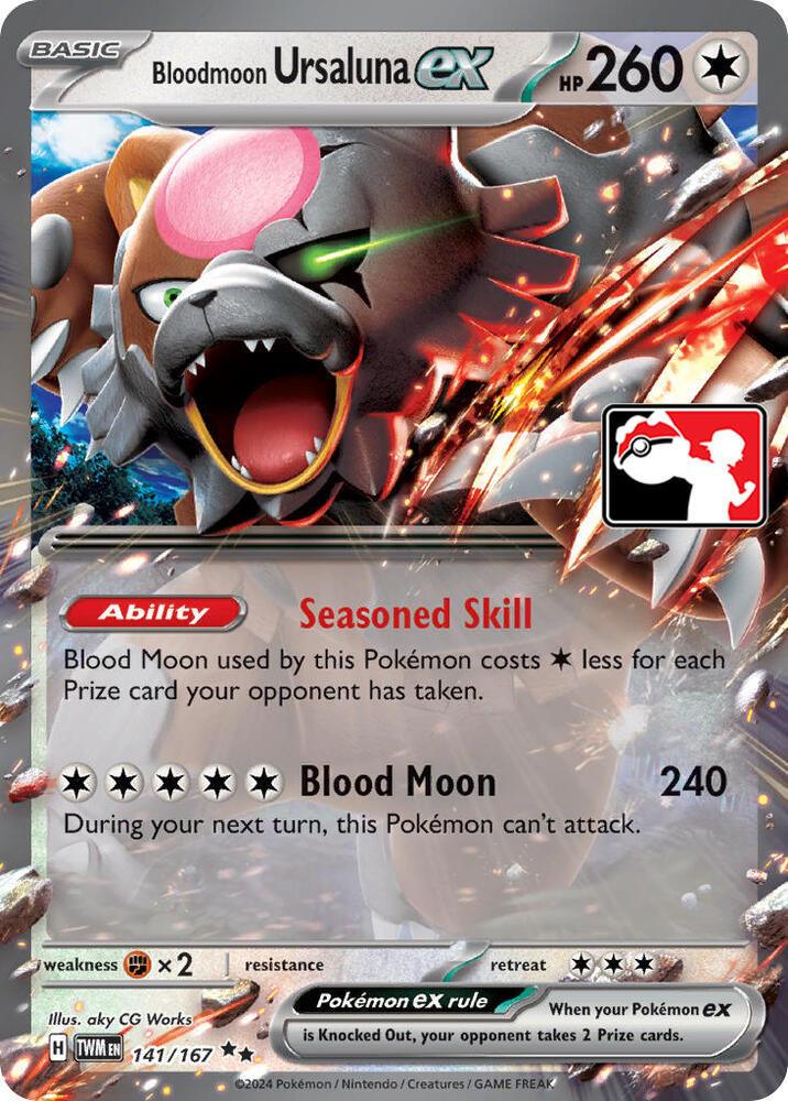 Prize Pack Series Six Bloodmoon Ursaluna ex (141/167) [Prize Pack Series Six] - Trading Card World