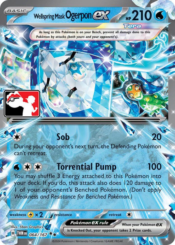 064, Prize Pack Series Six Wellspring Mask Ogerpon ex (064/167) [Prize Pack Series Six] - Trading Card World
