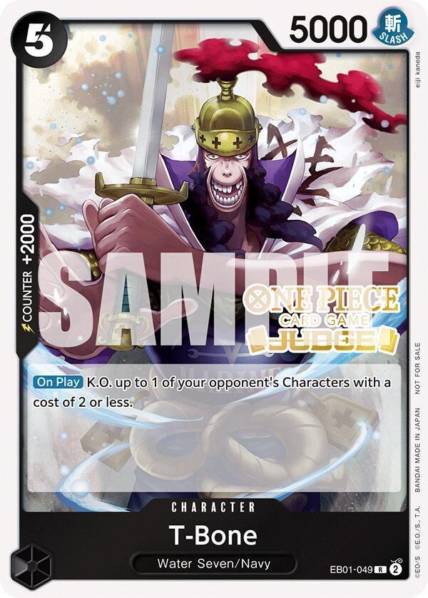 Character, Navy, One Piece Promotion Cards, Promotional Cards, Rare, Water Seven T-Bone (Judge Pack Vol. 5) [One Piece Promotion Cards] - Trading Card World
